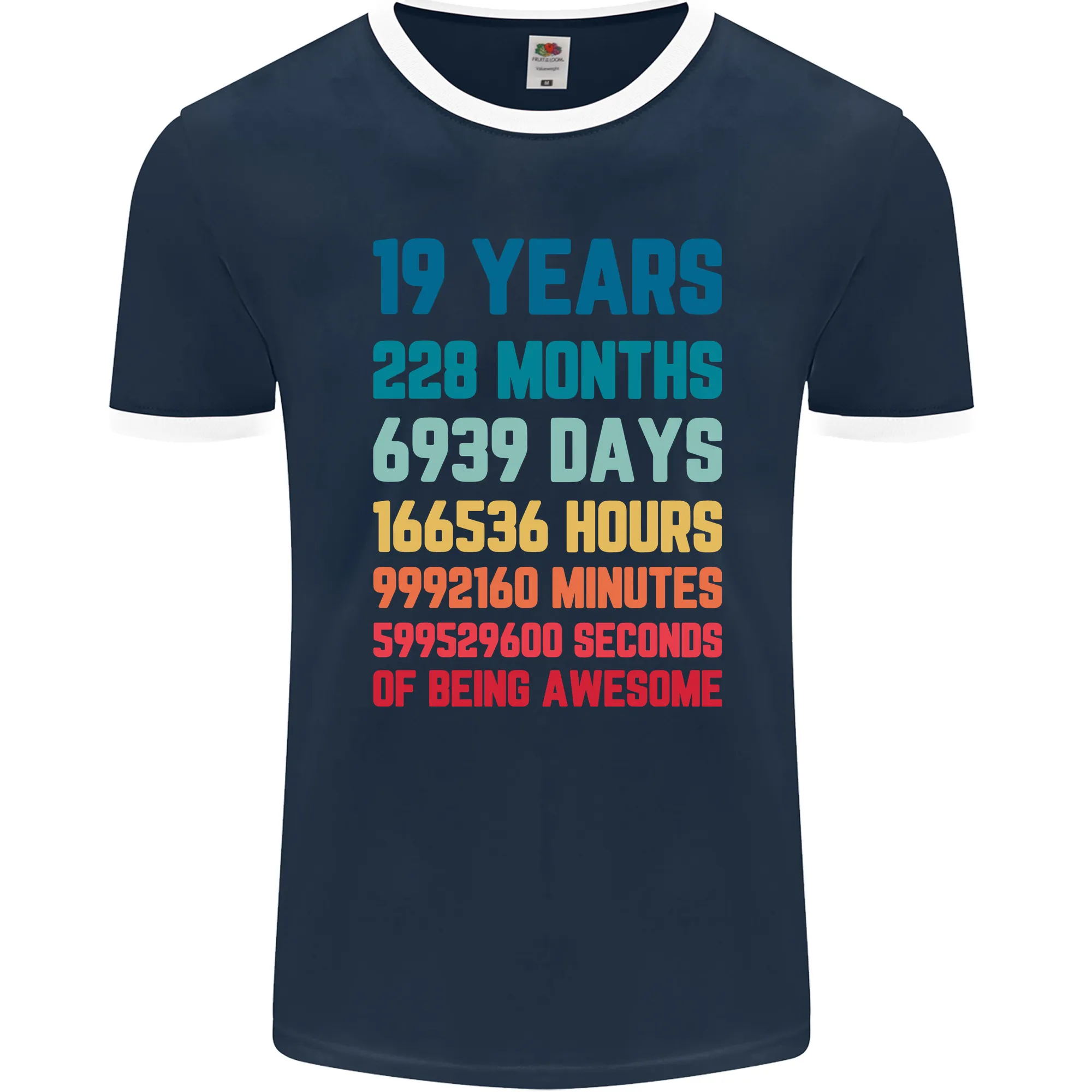 19th Birthday 19 Year Old Mens Ringer T-Shirt FotL