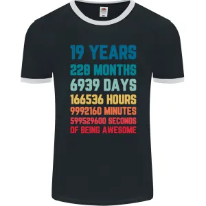 19th Birthday 19 Year Old Mens Ringer T-Shirt FotL