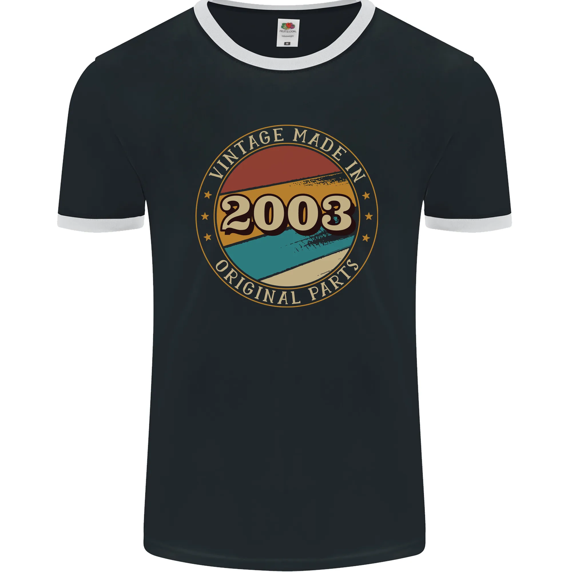 21st Birthday  Vintage Made In 2003 Mens Ringer T-Shirt FotL