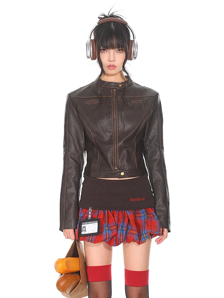 【24s Sep.】American Retro Motorcycle Slim Fit Leather Jacket