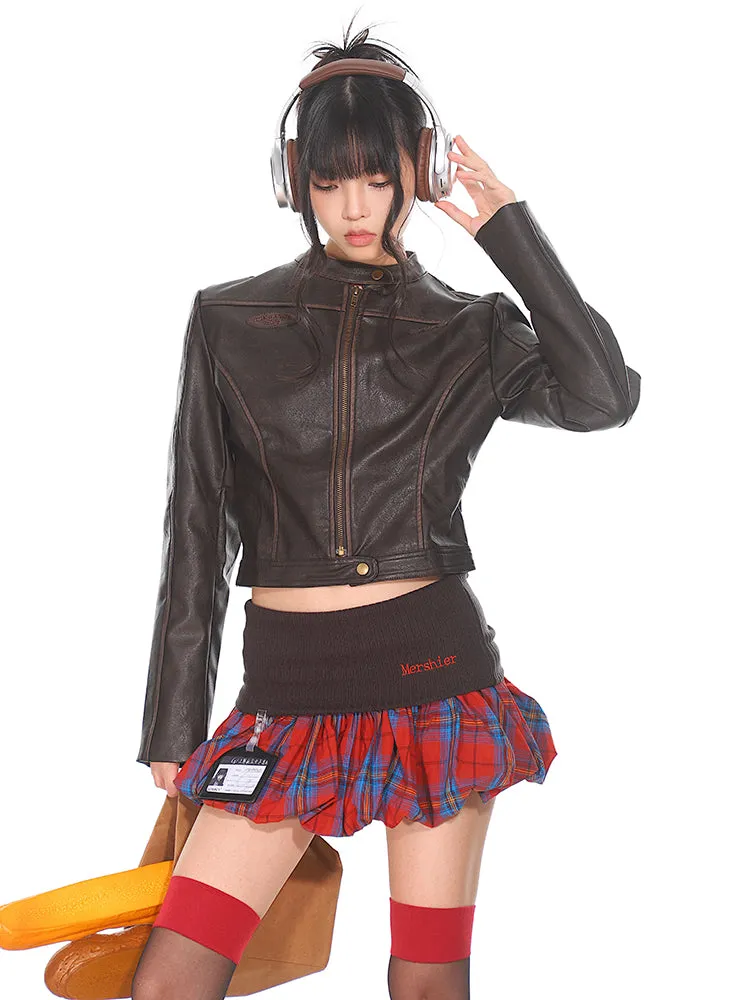 【24s Sep.】American Retro Motorcycle Slim Fit Leather Jacket