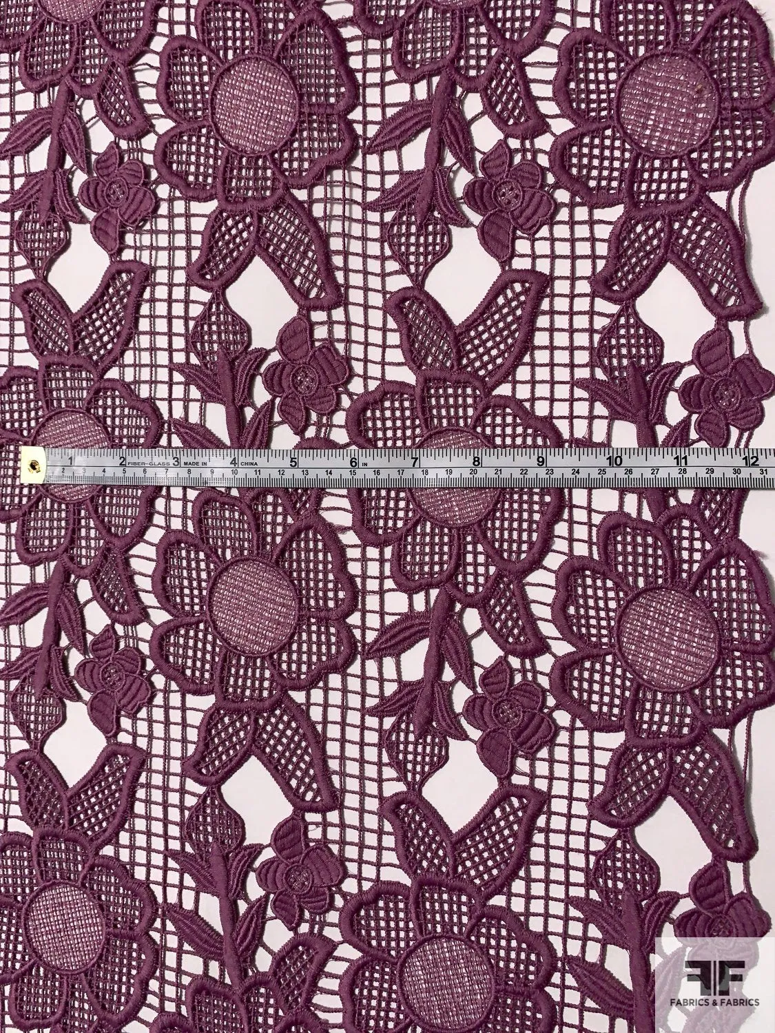Anna Sui Floral Lines Guipure Lace - Mauve