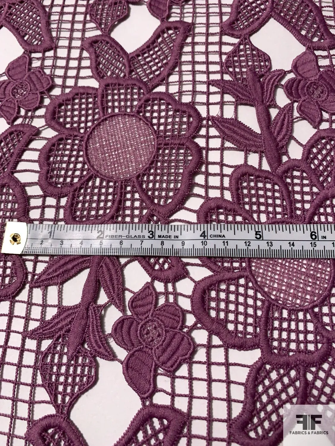 Anna Sui Floral Lines Guipure Lace - Mauve