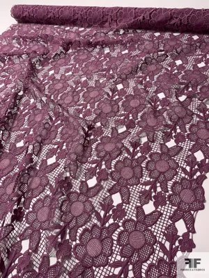 Anna Sui Floral Lines Guipure Lace - Mauve