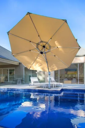 Aurora Cantilever Aluminum Mast/Ribs Umbrella Frame Only by Frankford