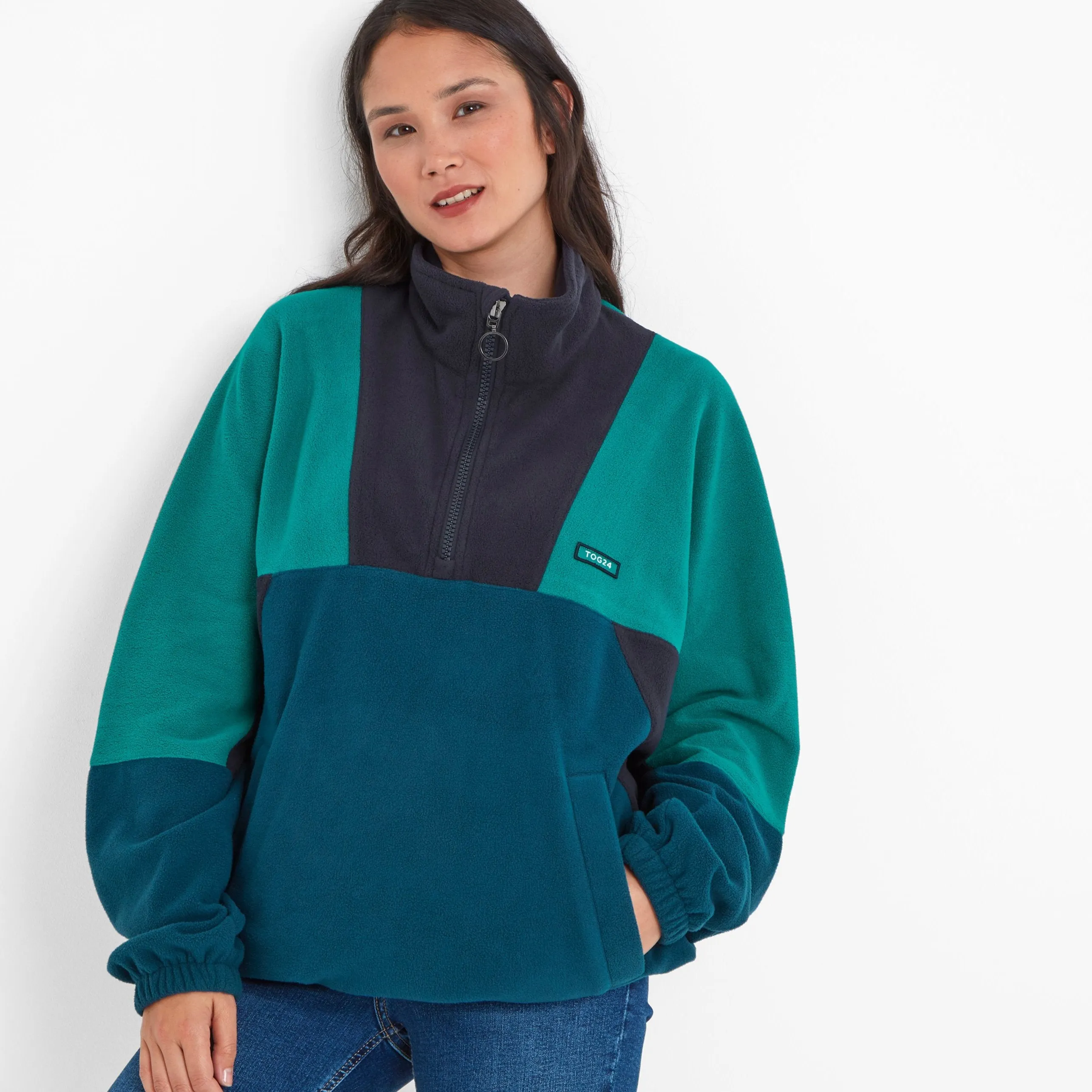 Aztec Fleece Jacket - Navy