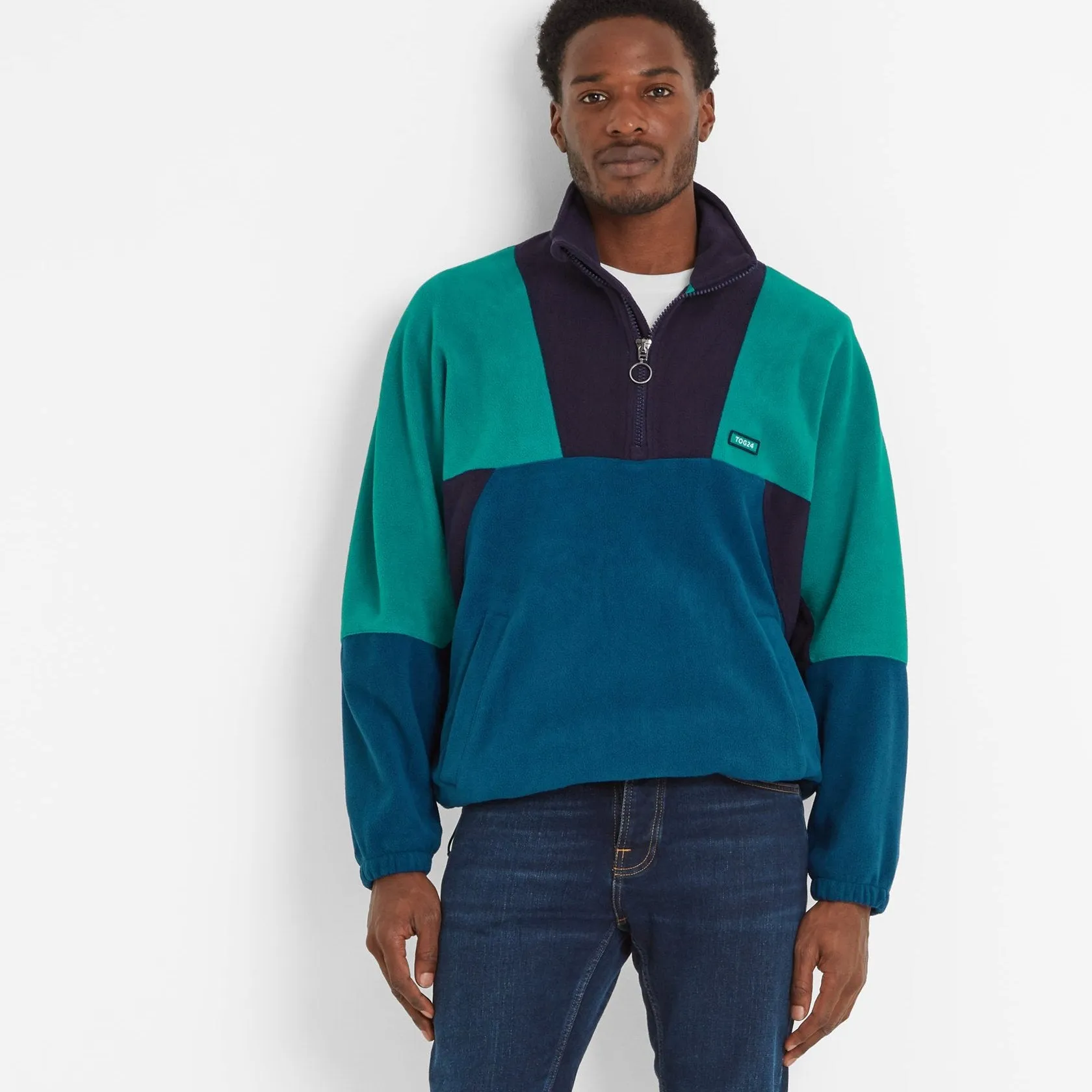 Aztec Fleece Jacket - Navy