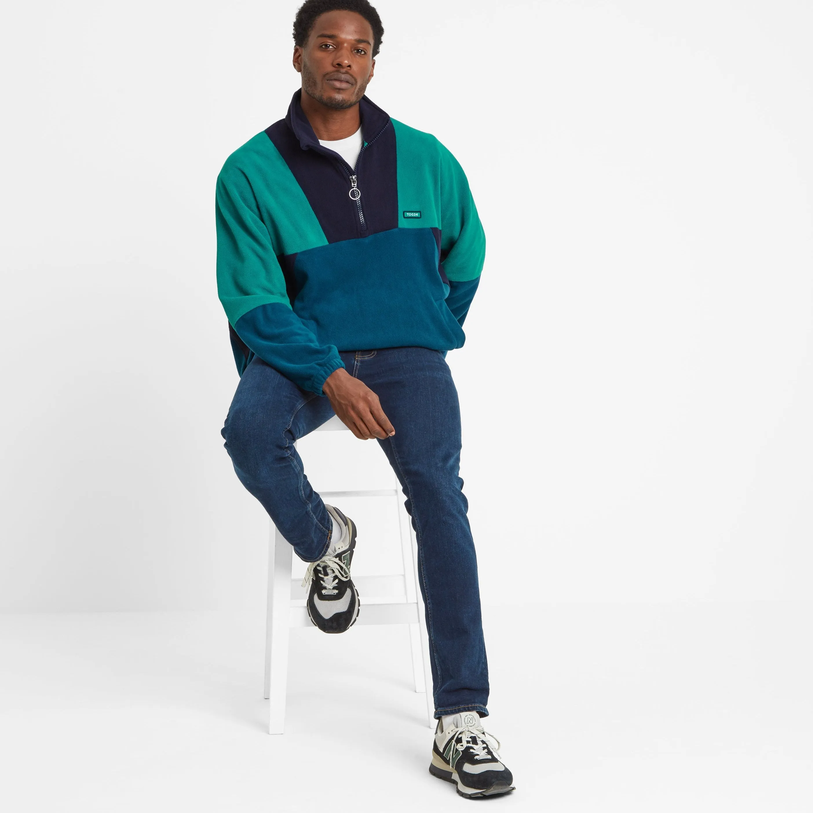 Aztec Fleece Jacket - Navy