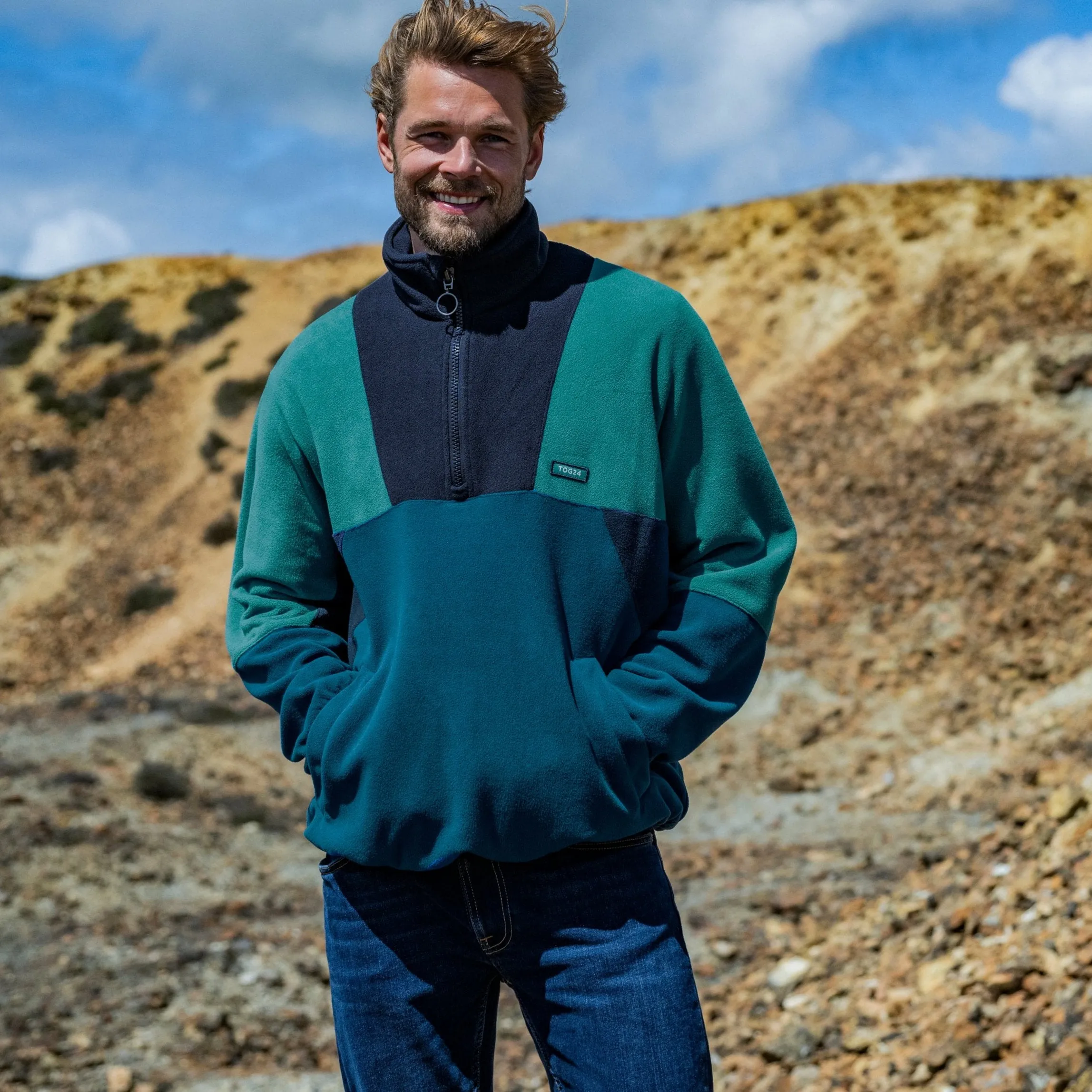 Aztec Fleece Jacket - Navy