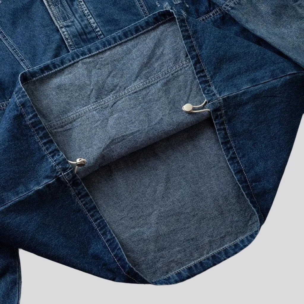 Big front pocket streetwear denim jacket