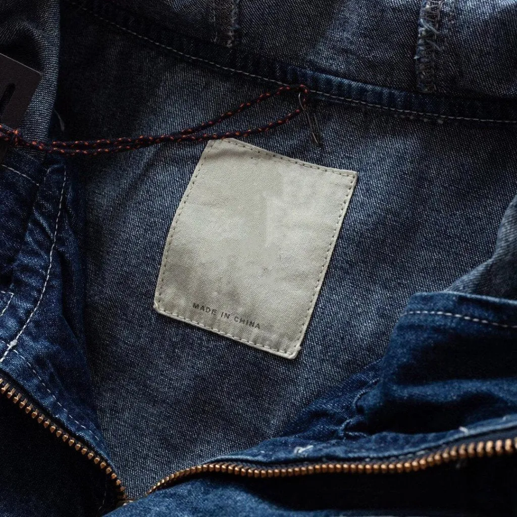 Big front pocket streetwear denim jacket