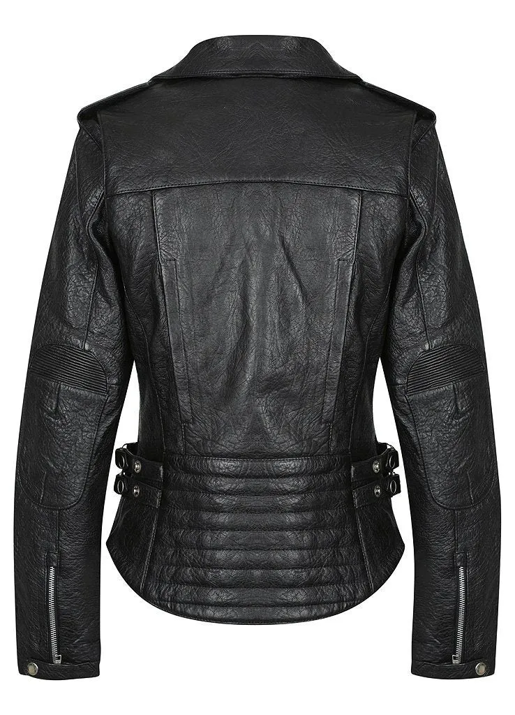 Black Arrow Ladies Gypsy Perfecto Leather Jacket