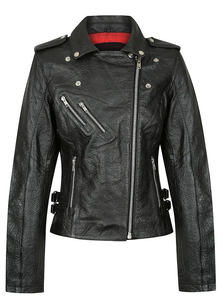 Black Arrow Ladies Gypsy Perfecto Leather Jacket