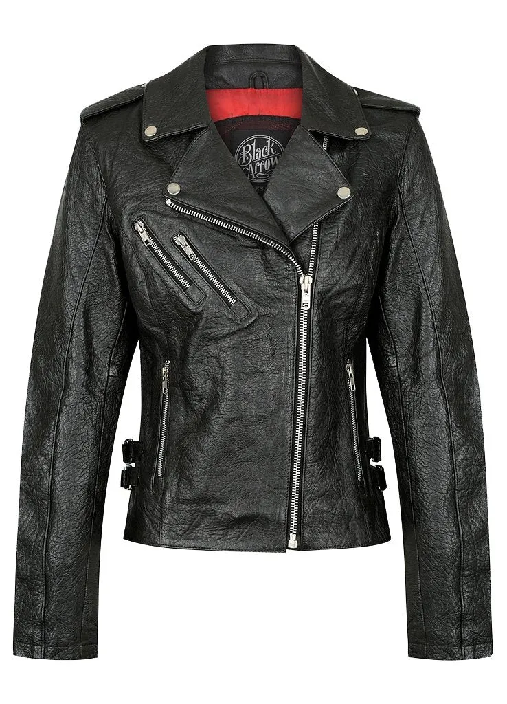 Black Arrow Ladies Gypsy Perfecto Leather Jacket