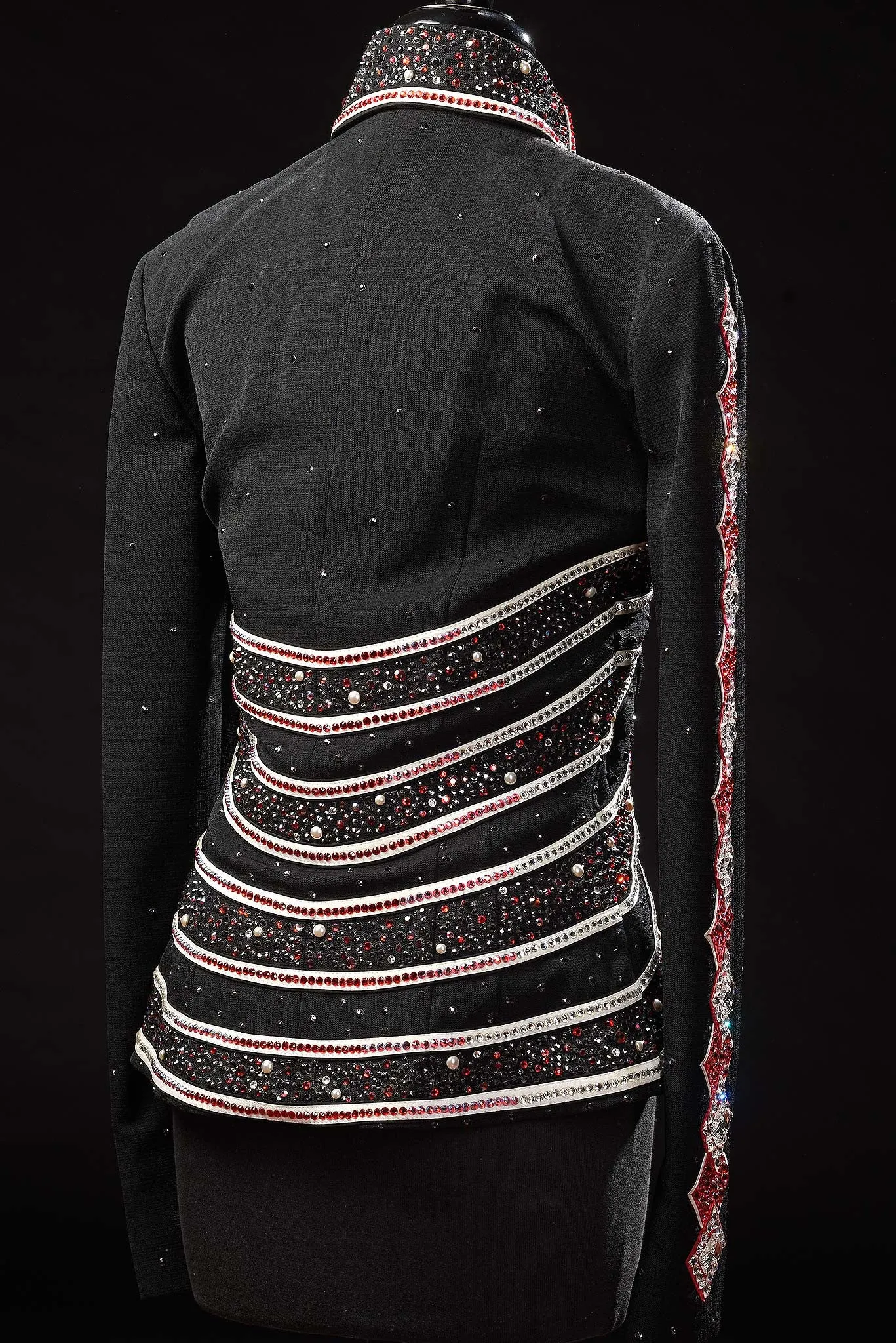 Black with Red/Jacket/Pants set, Ladies M, 1404AB