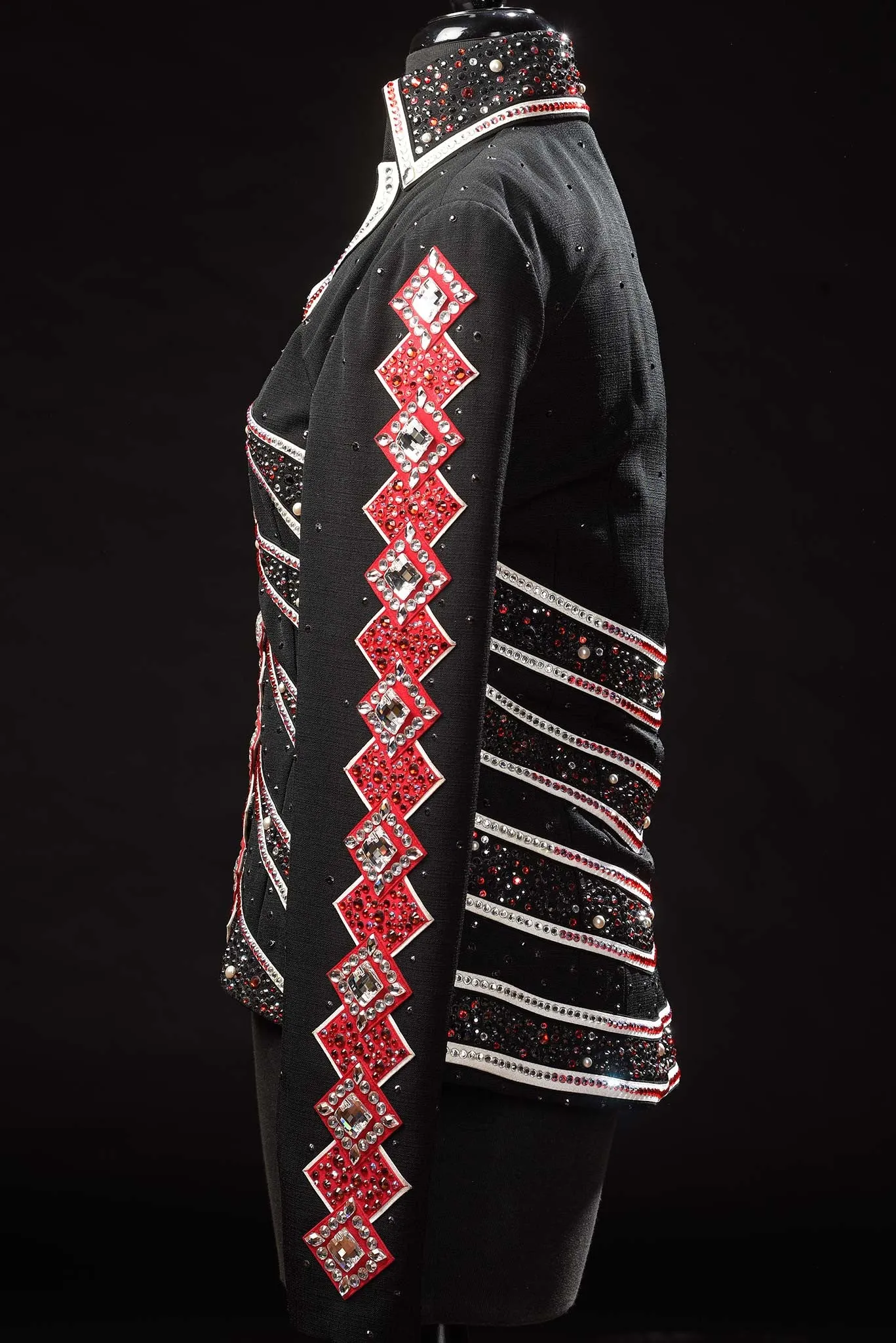 Black with Red/Jacket/Pants set, Ladies M, 1404AB