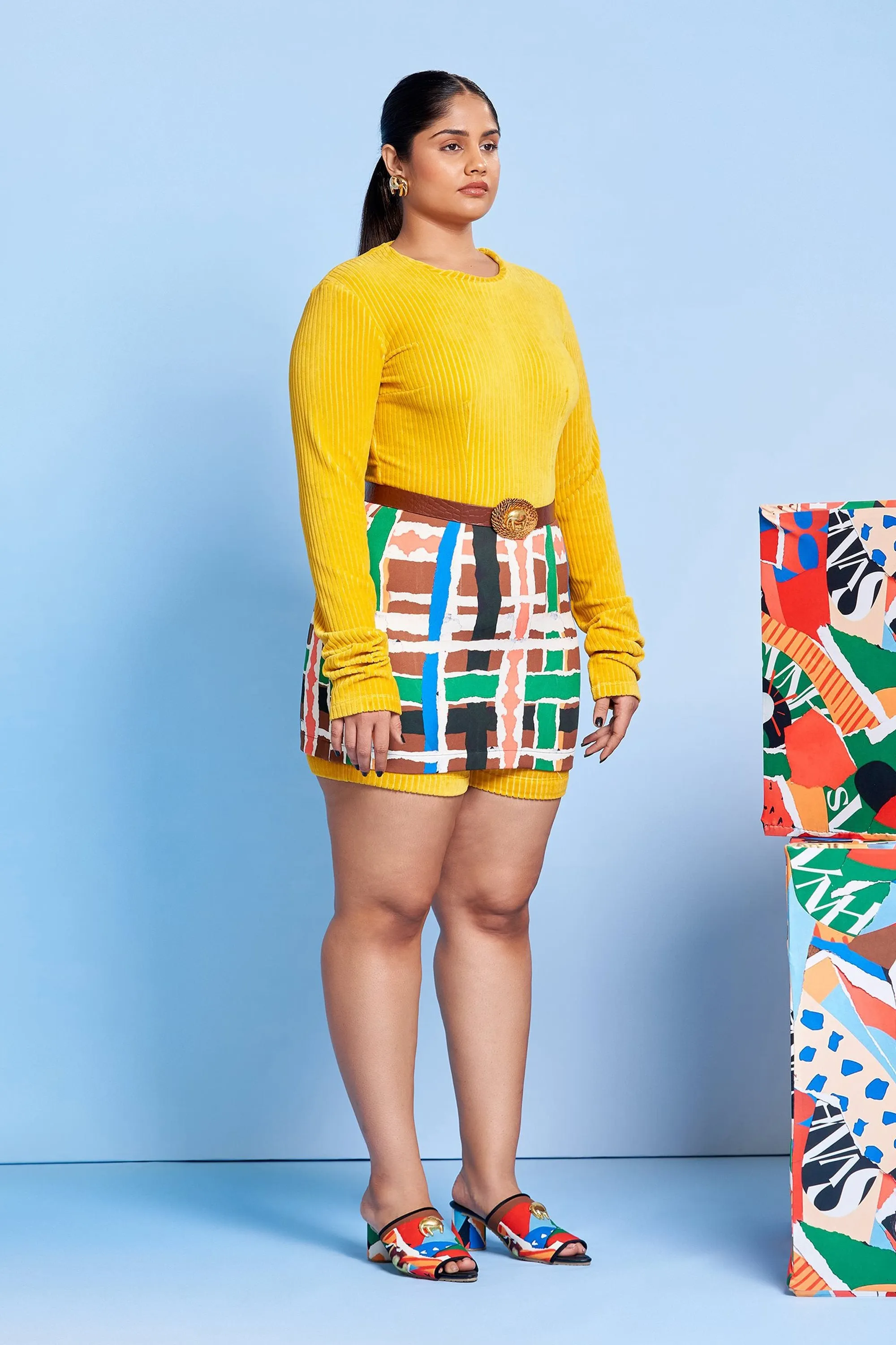 Chequette & Yolk Corduroy Playsuit