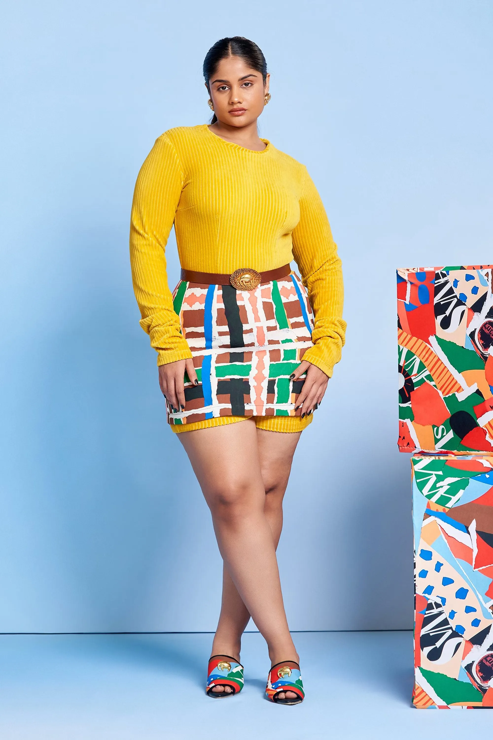 Chequette & Yolk Corduroy Playsuit