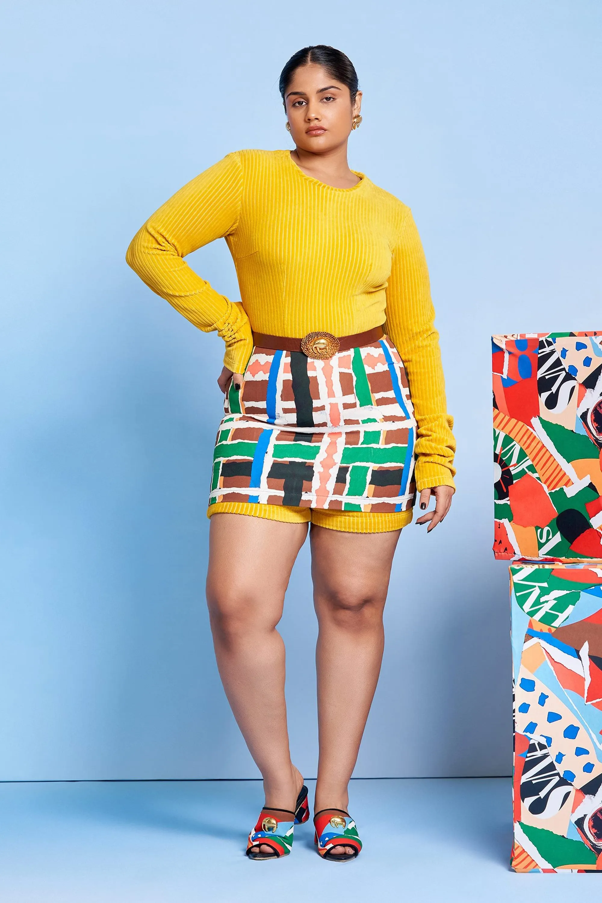 Chequette & Yolk Corduroy Playsuit