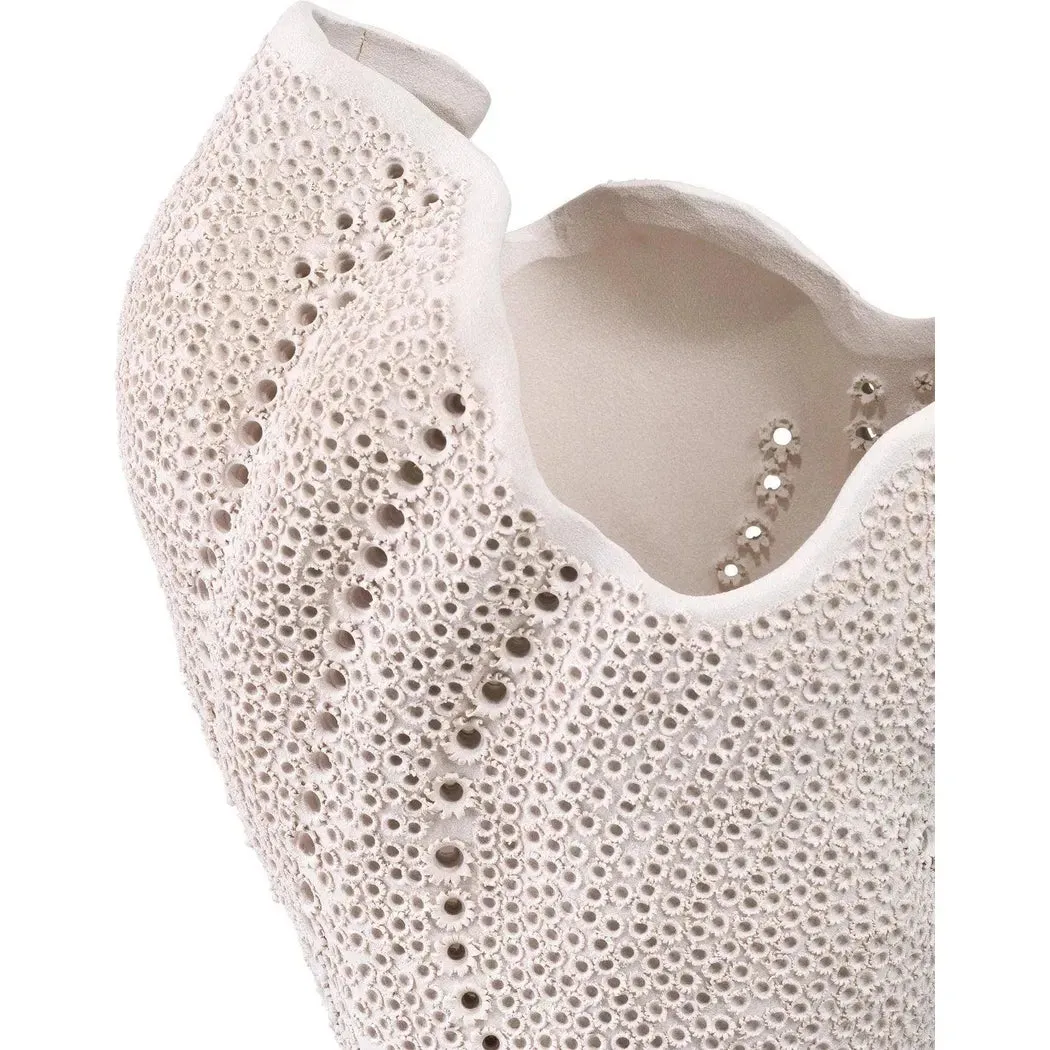 Coastal Style White Porcelain Eclipse Vase