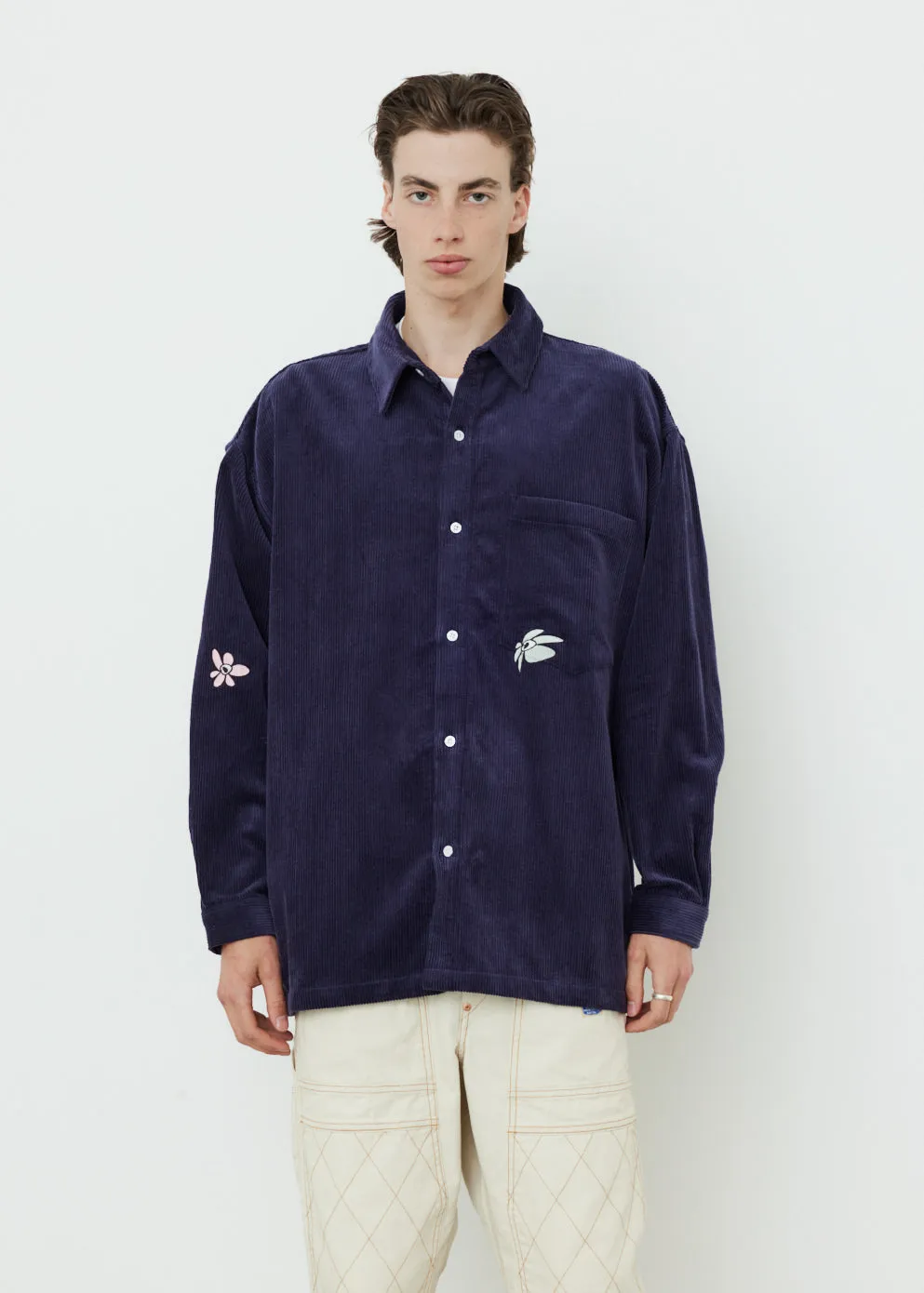 Corduroy Long Sleeve Oversized Shirt