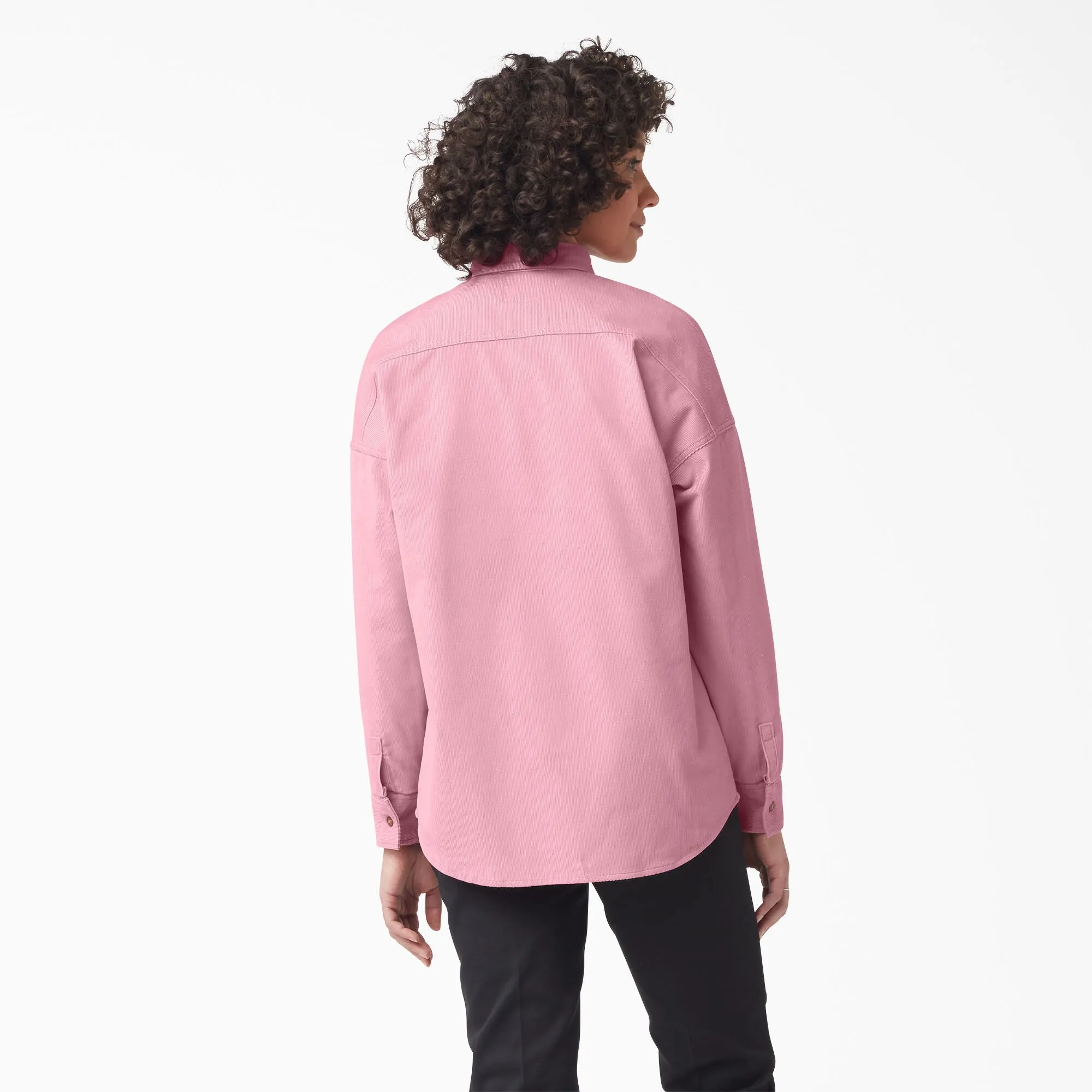 Dickies Women's Halleyville Oversized Corduroy Shirt - Foxglove Pink