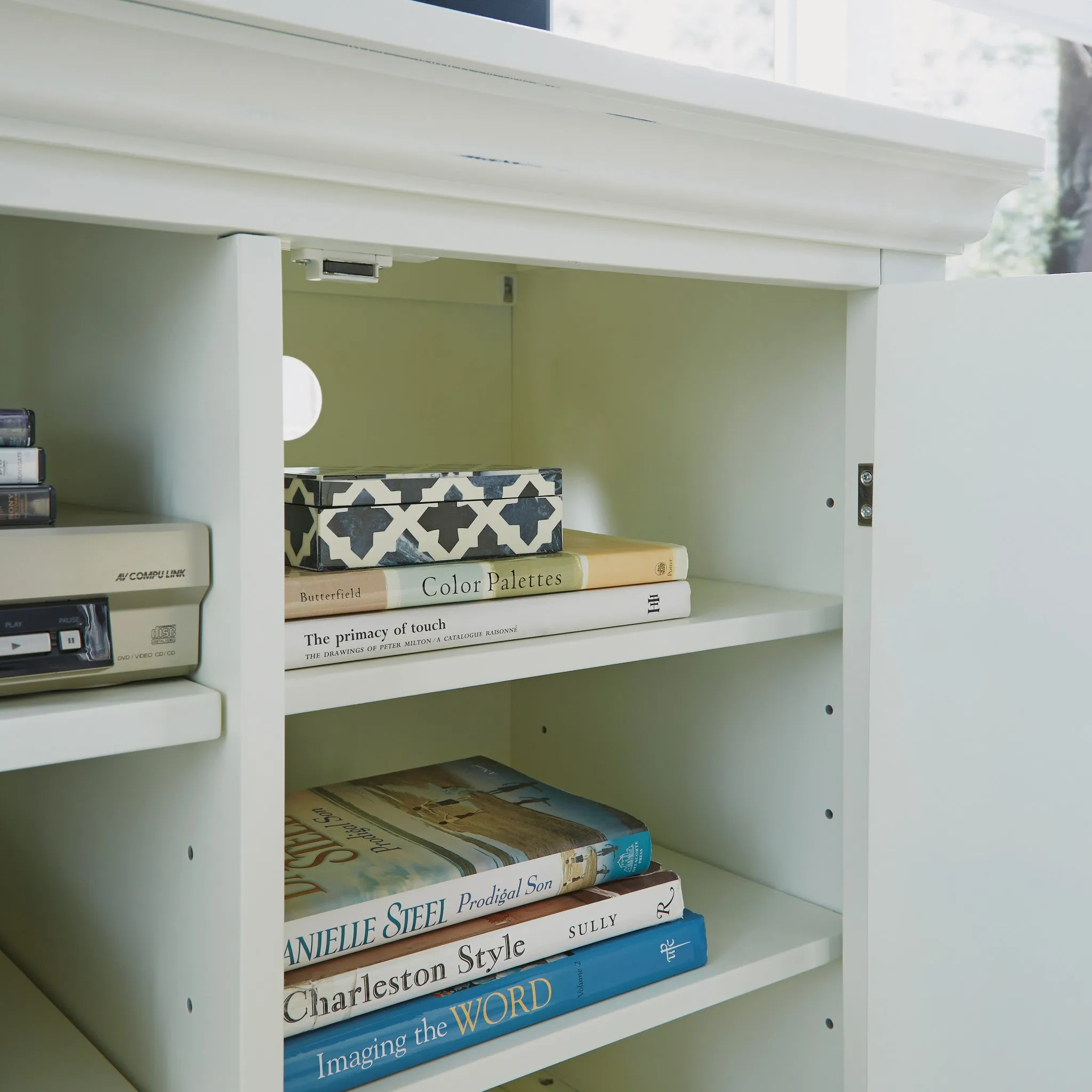 Dover Off-White Entertainment Center