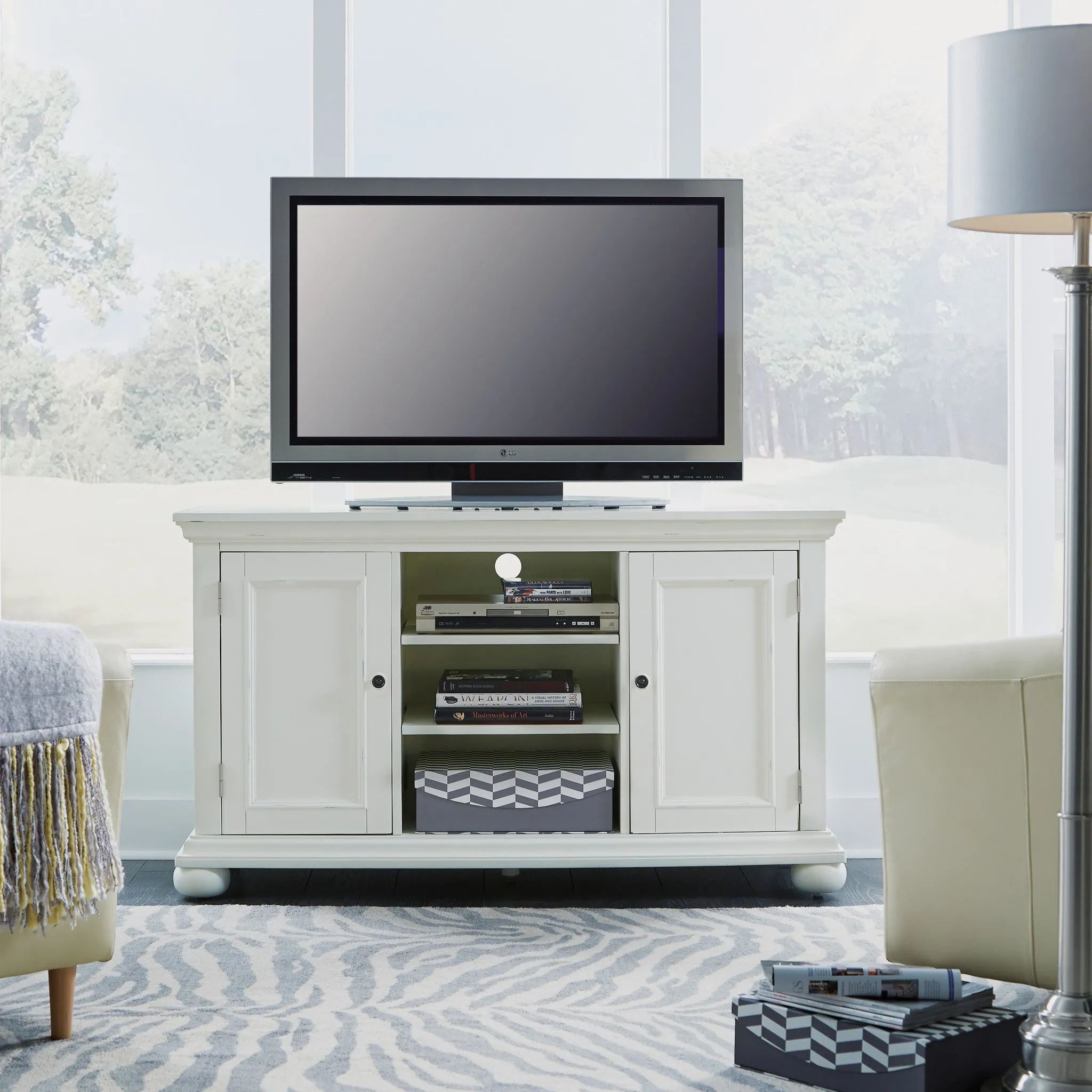 Dover Off-White Entertainment Center