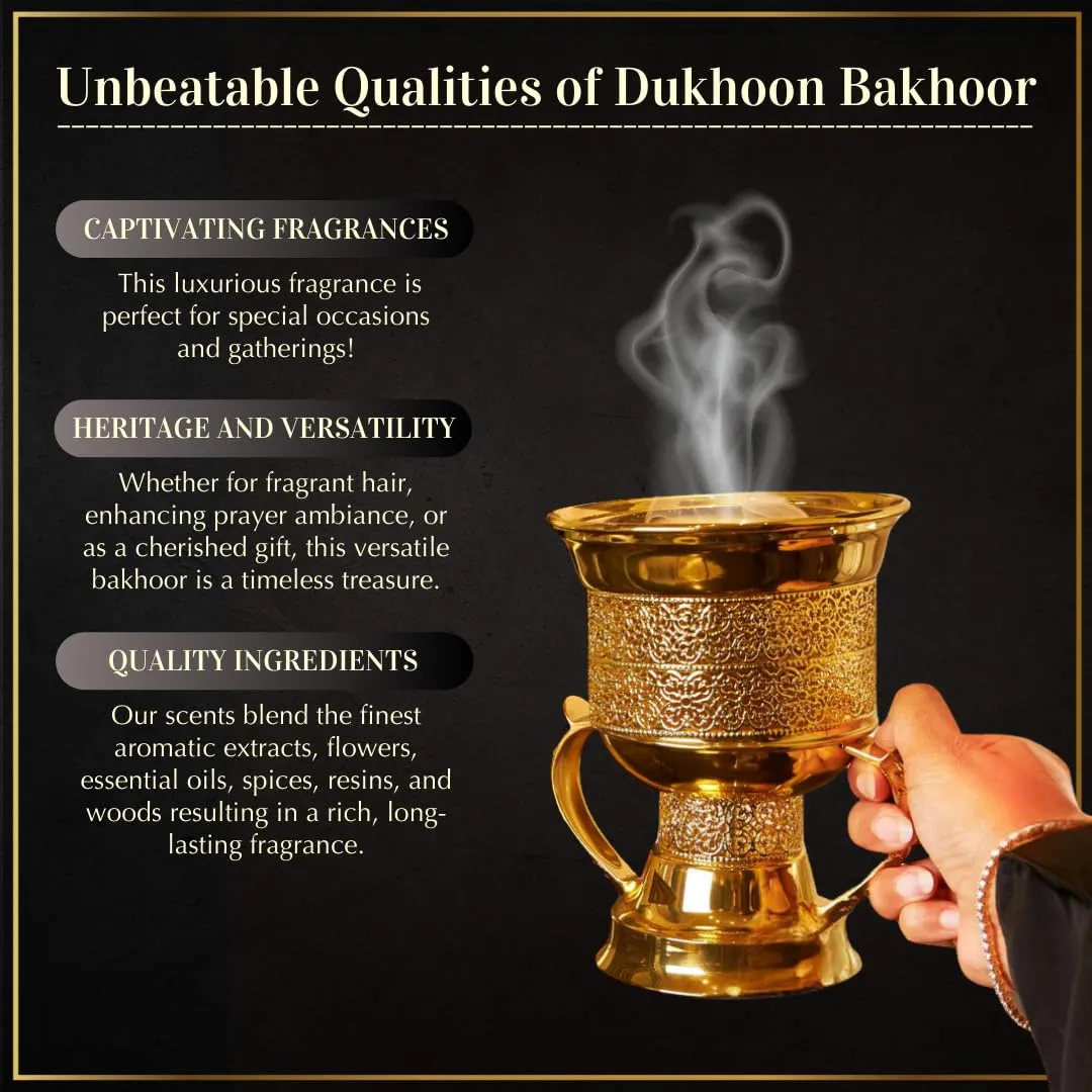 Dukhoon Al Khaleeji Oud Bakhoor عود بخور خليجي by Dukhni | Authentic Arabic Bakhoor Incense | 40 gm jar | Handmade, Luxurious | Zesty Oriental Blend | Perfect for Prayer, Ramadan & Eid Gift Hampers