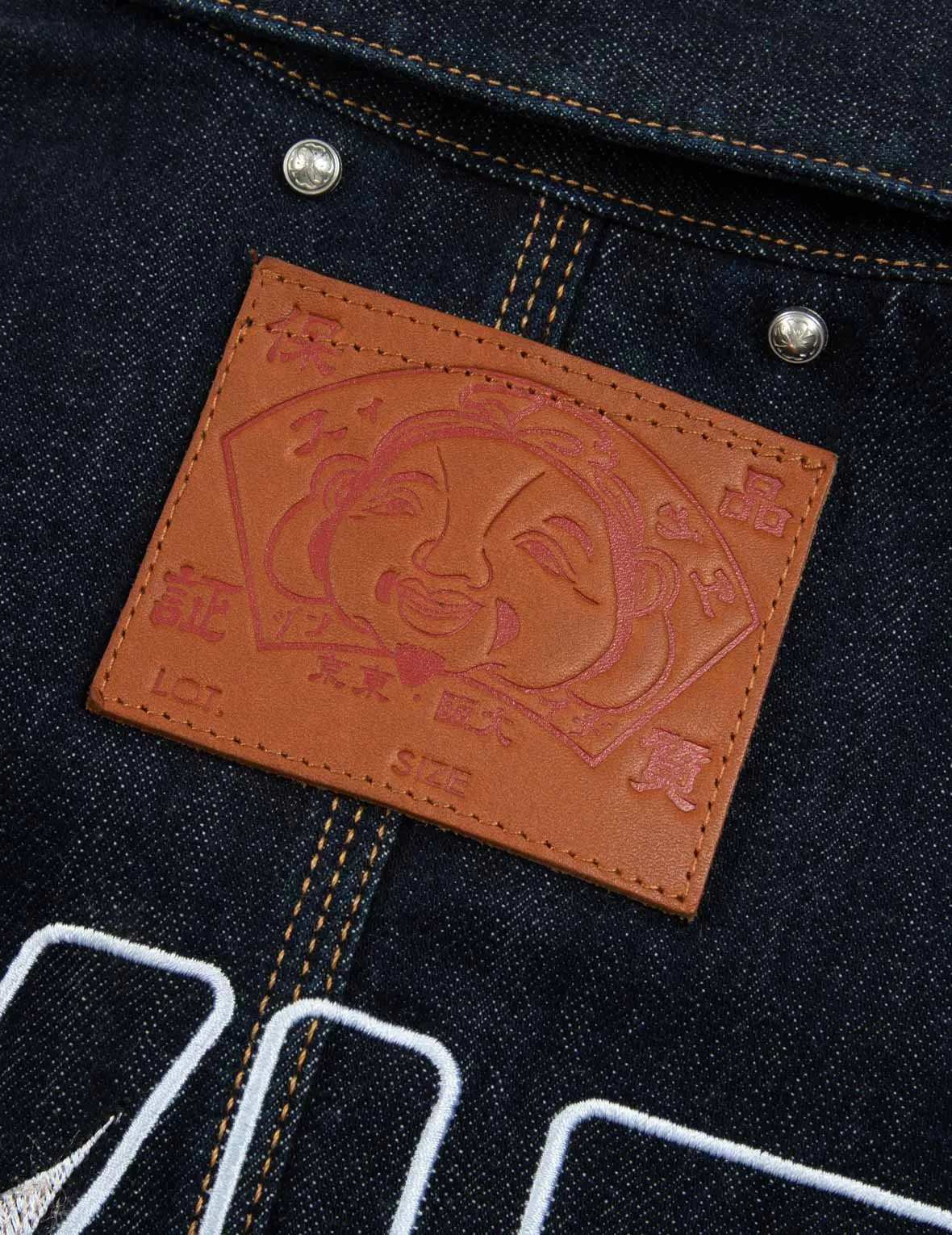 Eagle and Samurai Embroidery Retro Denim Jacket
