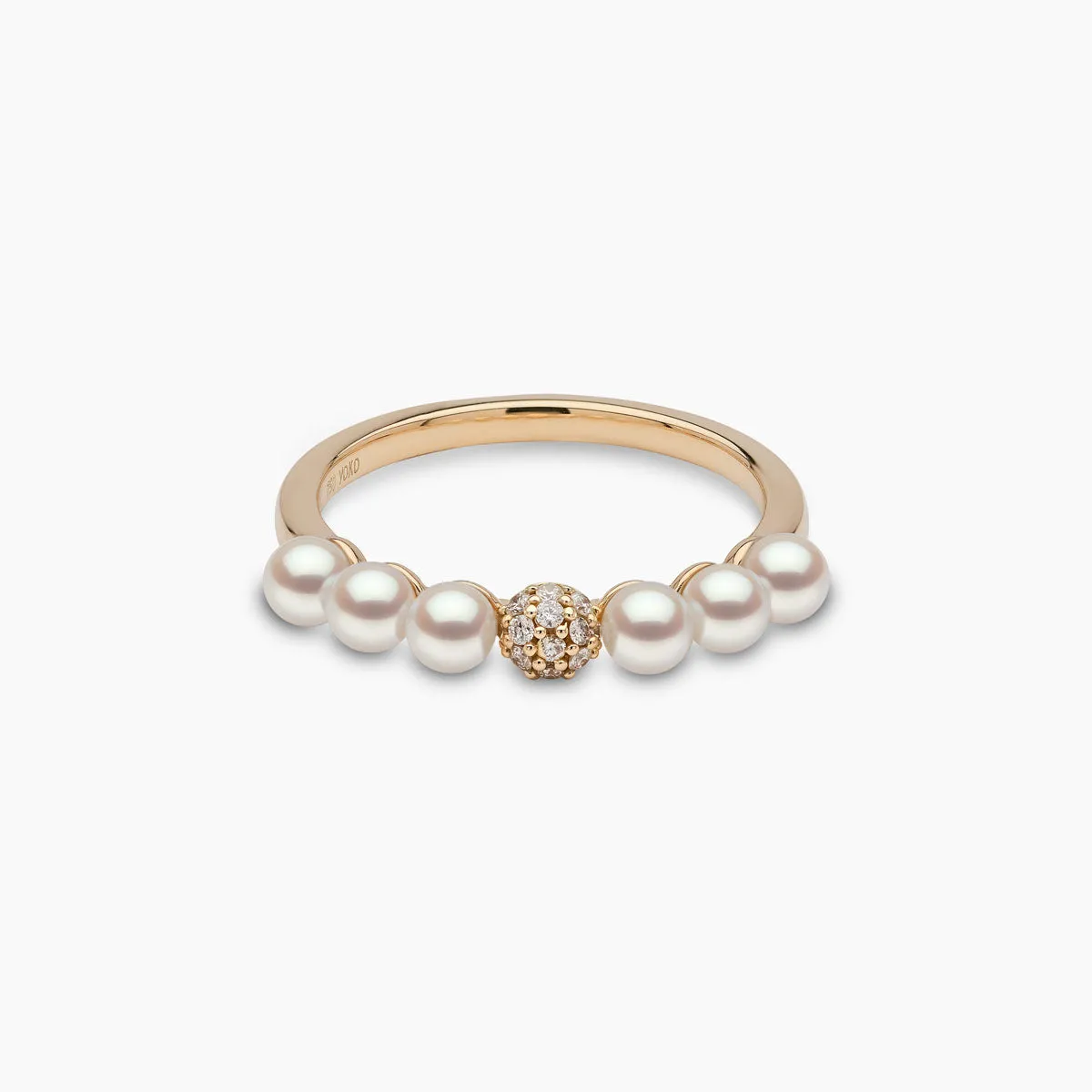 Eclipse 18K Gold Pearl and Diamond Cosmic Ring