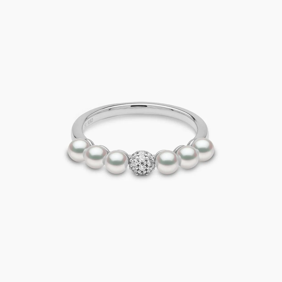 Eclipse 18K Gold Pearl and Diamond Cosmic Ring