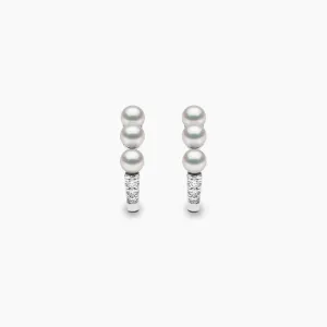 Eclipse 18K Gold Pearl and Diamond Moonlit Earrings