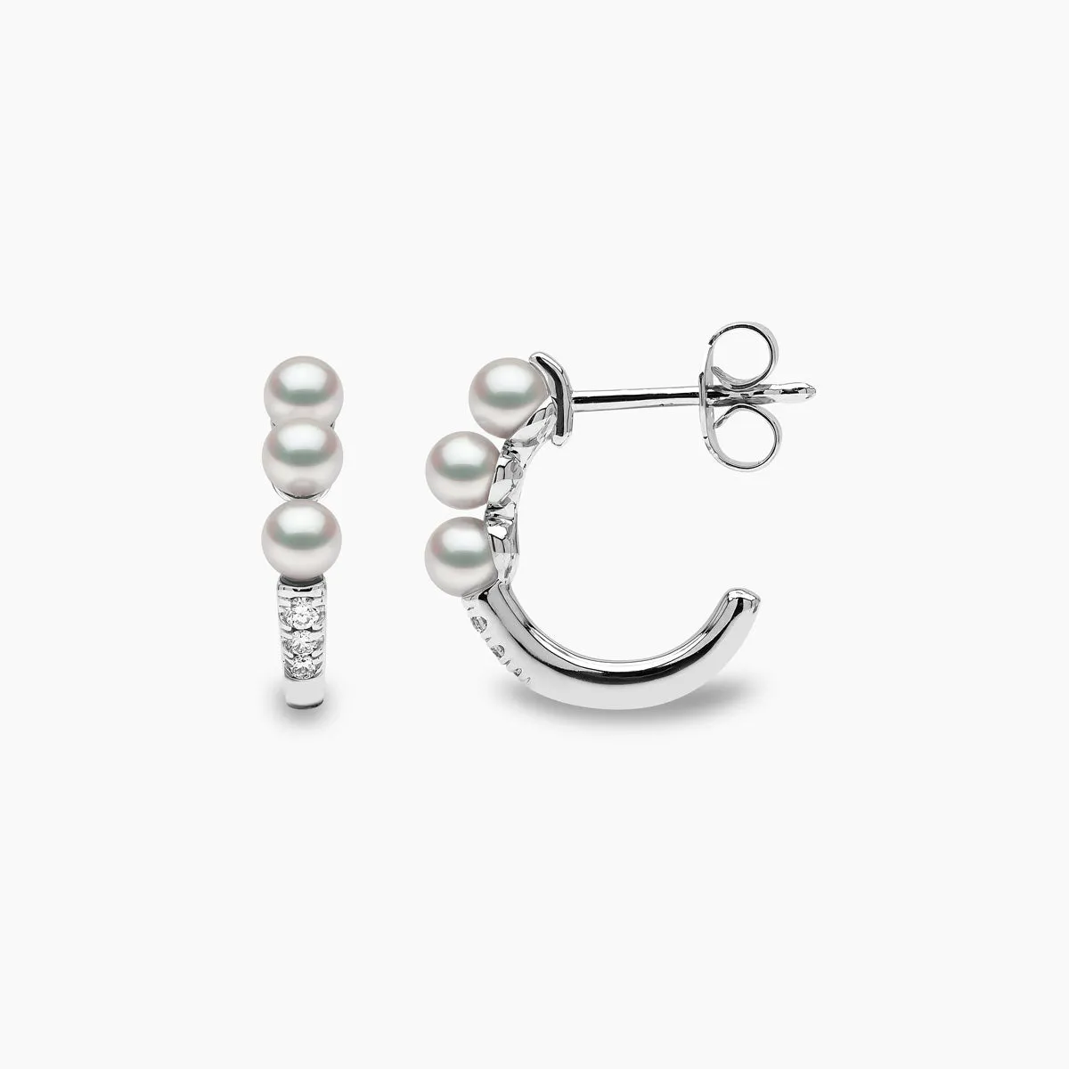 Eclipse 18K Gold Pearl and Diamond Moonlit Earrings