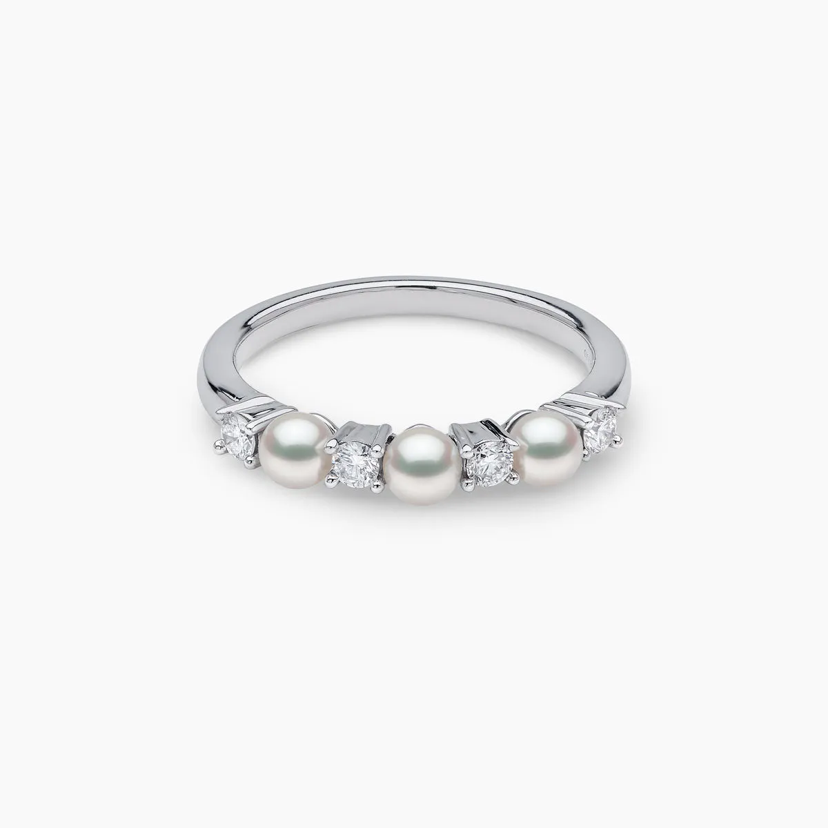 Eclipse 18K Gold Pearl and Diamond Signature Ring