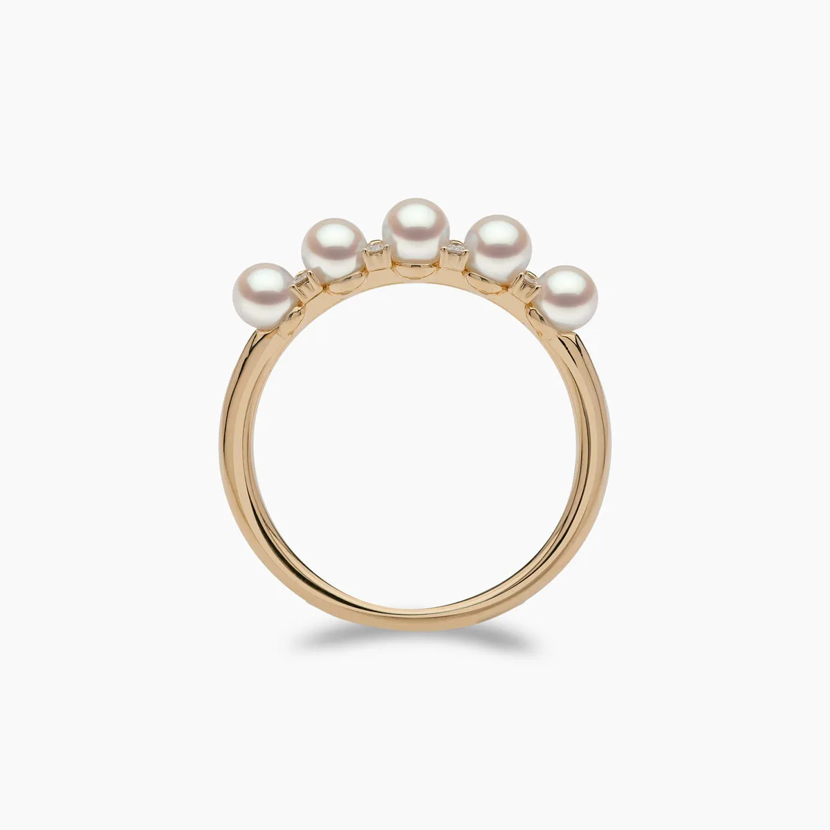 Eclipse 18K Gold Pearl and Diamond Sky Ring