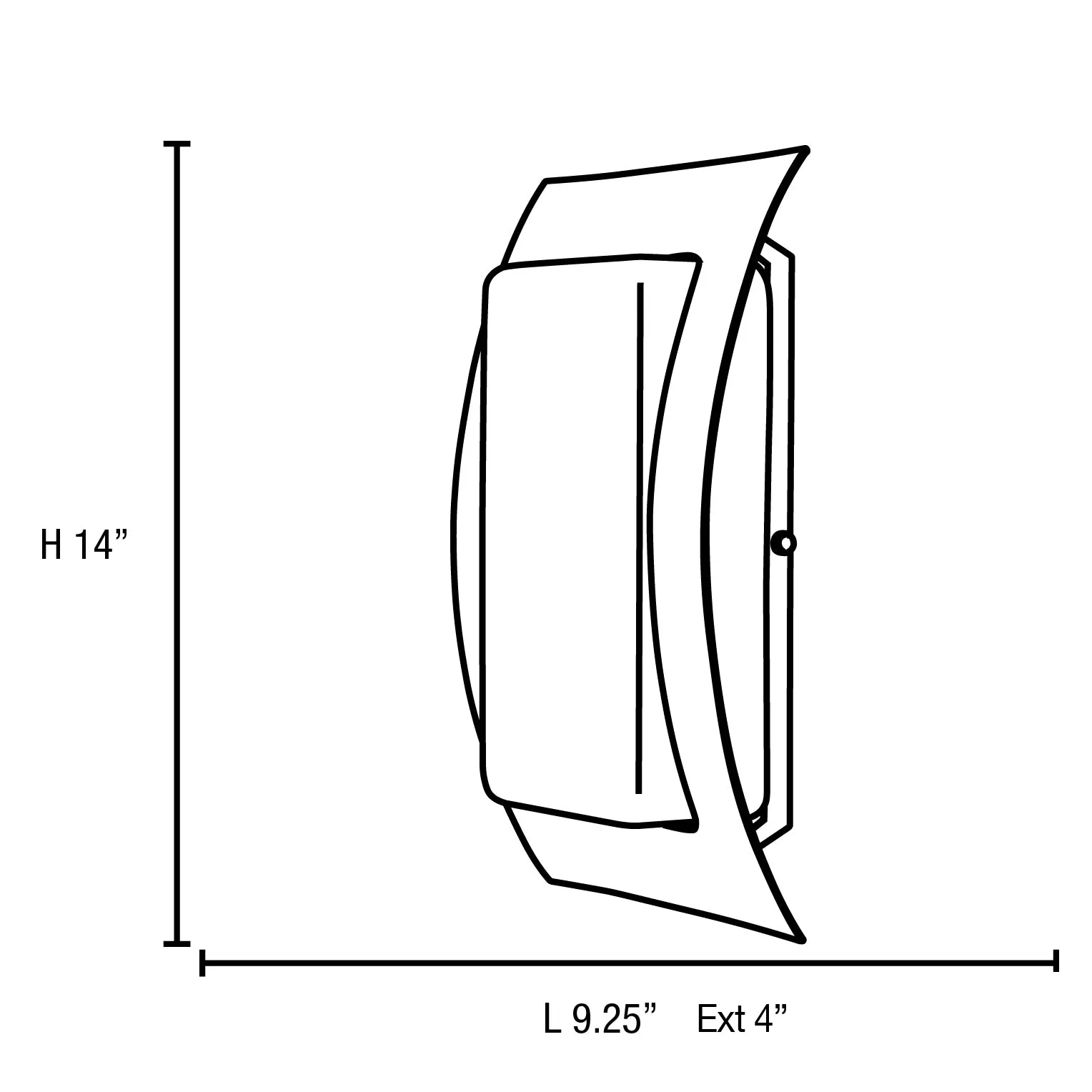 Eclipse Outdoor Wall Mount Light, Satin