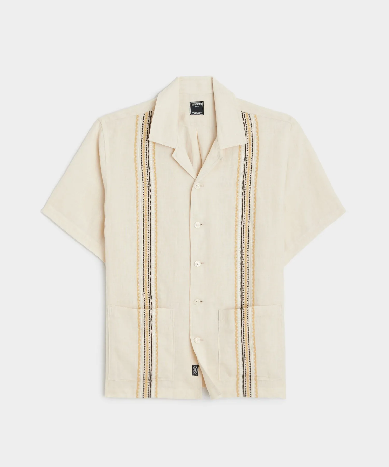 Embroidered Leisure Shirt in Sand Dollar