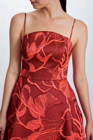 Floral Jacquard Gown