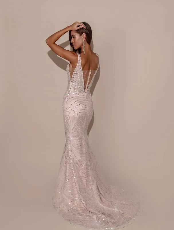 Fluorescent White Wedding Dress