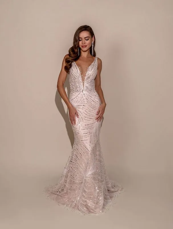 Fluorescent White Wedding Dress