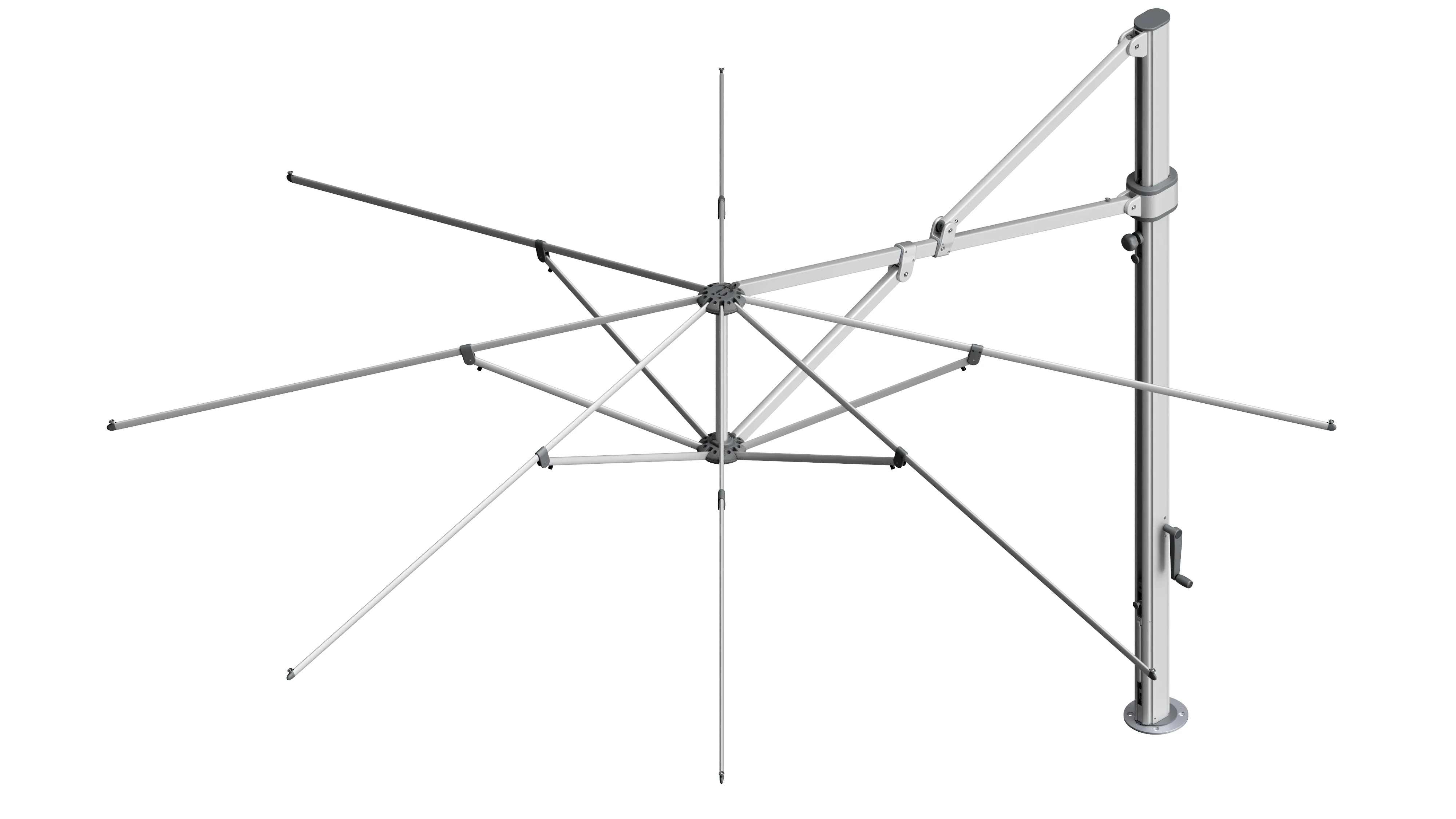 Frankford 880ECU 13' Eclipse Crank Lift Cantilever Outdoor Market Umbrella