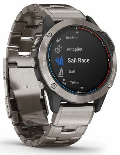 GRM Watch Quatix 6 Sapphire Titanium Grey Titanium Band Smartwatch