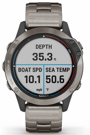 GRM Watch Quatix 6 Sapphire Titanium Grey Titanium Band Smartwatch