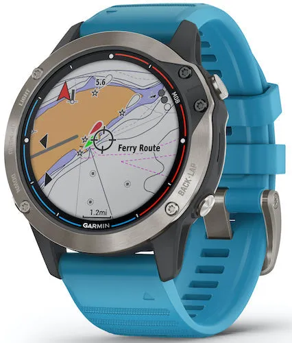 GRM Watch Quatix 6 Sapphire Titanium Grey Titanium Band Smartwatch