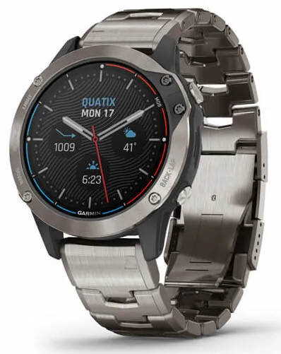 GRM Watch Quatix 6 Sapphire Titanium Grey Titanium Band Smartwatch