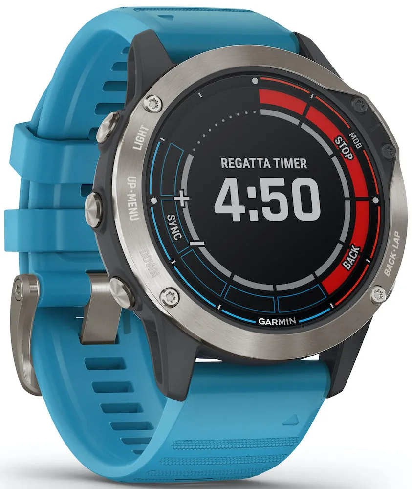 GRM Watch Quatix 6 Sapphire Titanium Grey Titanium Band Smartwatch