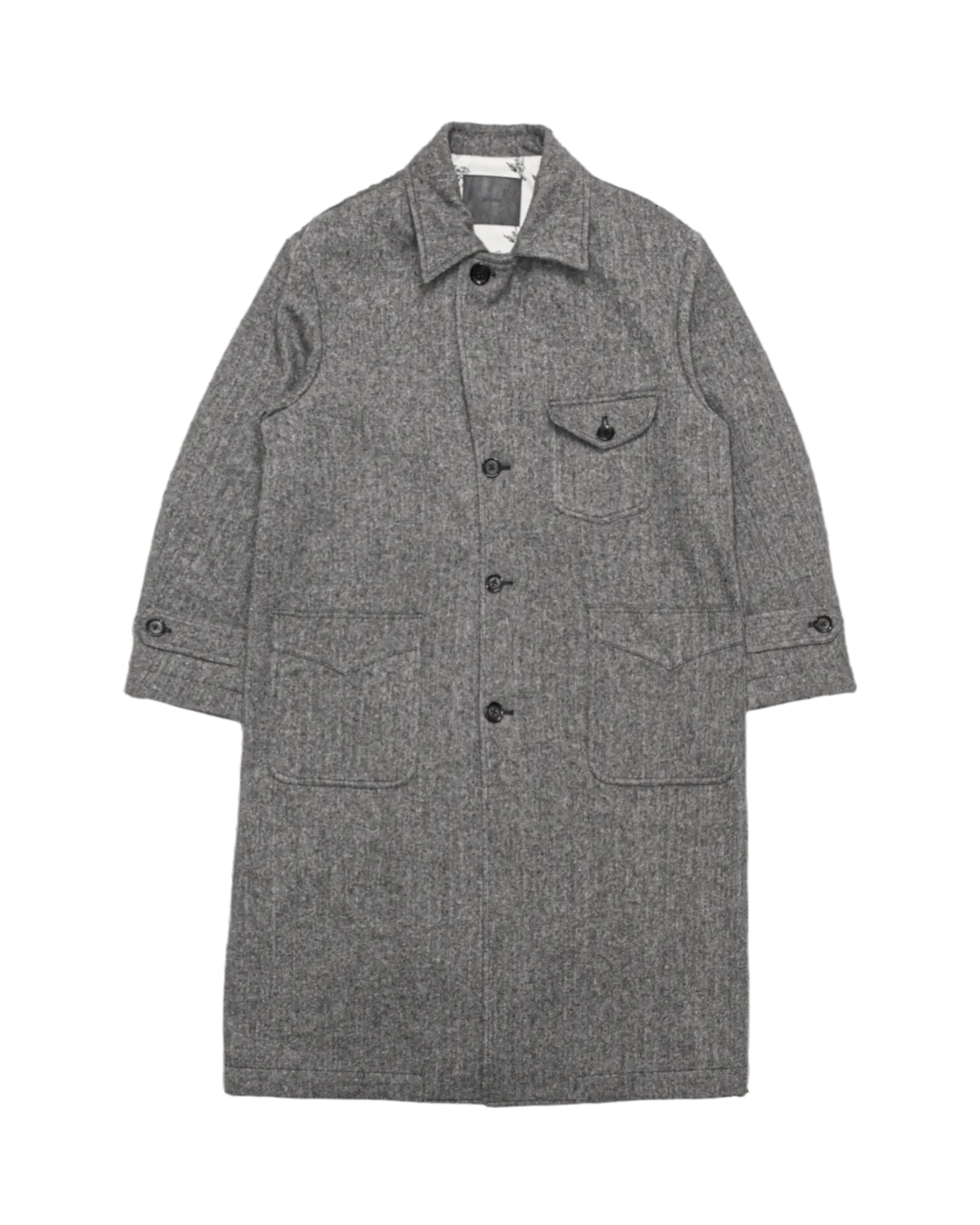 HORSE RIDING COAT -WOOL NYLON TWEED HERRINGBONE-