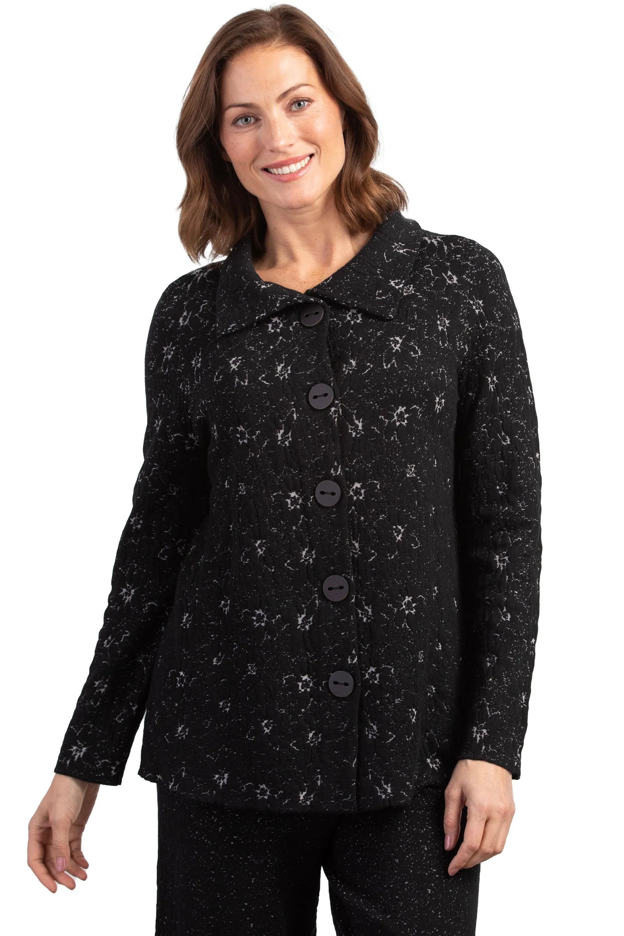 Jacquard Knit Retro Jacket