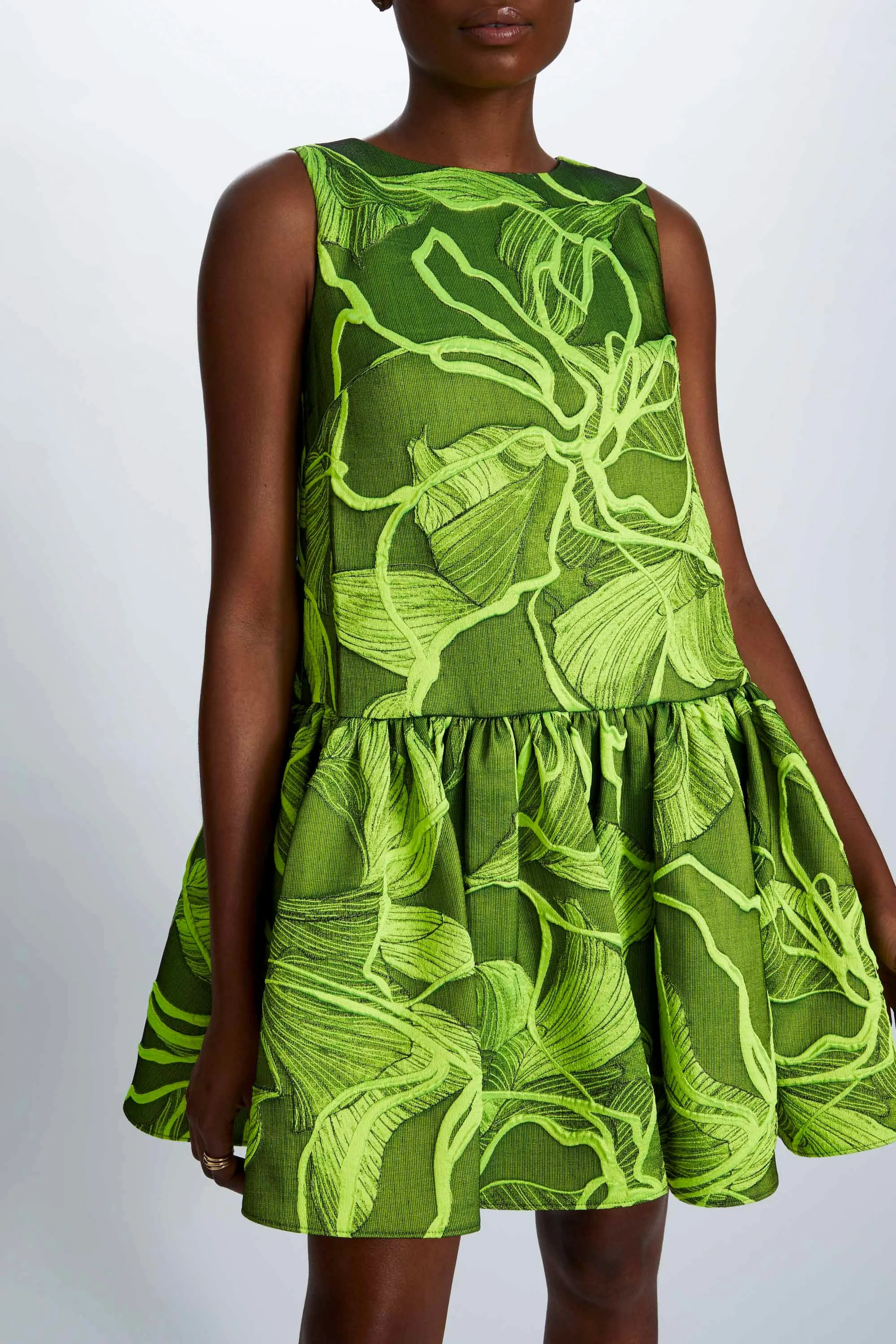 Jacquard Mini Trapeze Dress